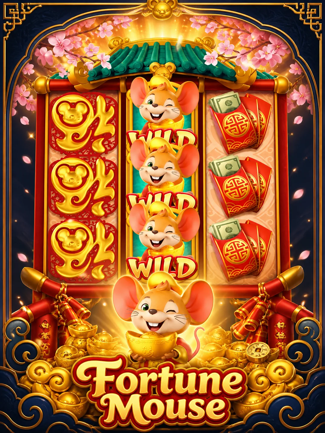 Fortune Mouse slot - mouse and gold coin symbols on the reels